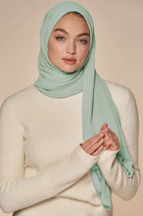 Plain Chiffon Goergett Hijab Staller For Girls and Women's