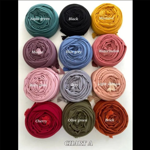 Plain Chiffon Goergett Hijab Staller For Girls and Women's