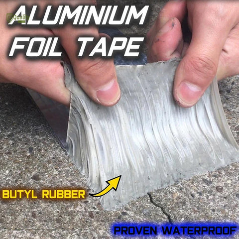 Aluminum Foil Tap , Super Fix Adhesive Butyl Strong Waterproof Tape Adhesive Tape Stop Leak Seal Repair Tape Crack Thicken Tape , Strong Waterproof Tape for Water tank Roof Pipe Repair Tape Butyl