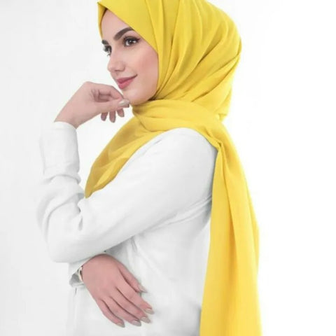 Plain Chiffon Goergett Hijab Staller For Girls and Women's